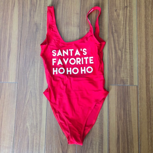 Santa Favorite Ho Ho Ho Swimsuit - Brand New - Picture 2 of 4
